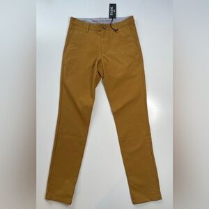 RHONE Flat Front‎ Tech Chino Pants Men's 28 Gold Yellow Polyester Slim